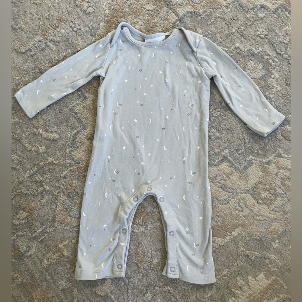 The Little White Company long sleeve onesie, size 6-9M